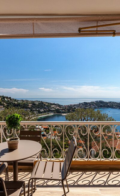 Terrasse panoramique appartement Villefranche sur Mer Corne d’Or