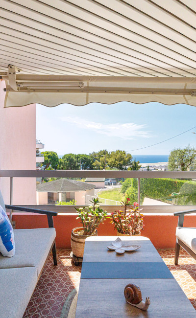Vente appartement 3 pièces vue mer cheminée terrasse
